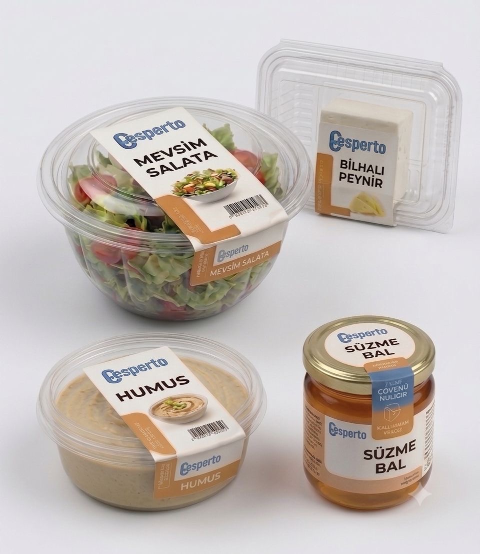 Gıda Seti — Salata, Humus, Peynir, Bal